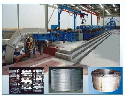 Continous casting and rolling line